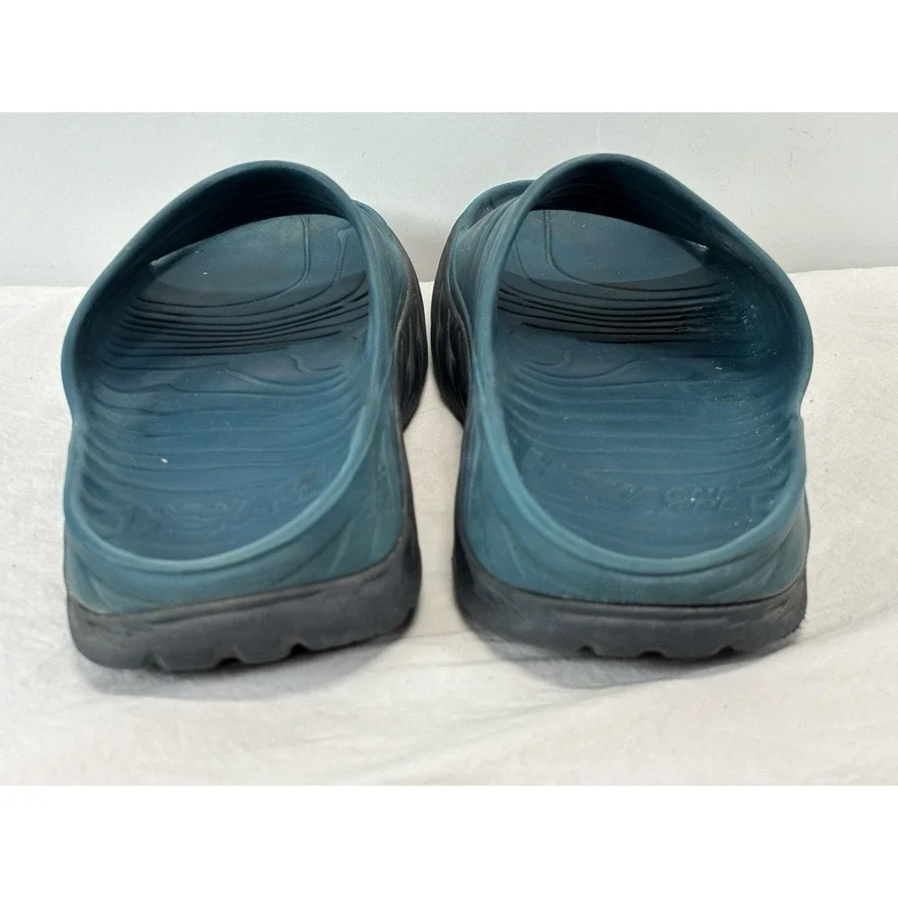 Hoka One One Men's Ora Recovery Slide Sandals Slip On Blue Mens Size 13 FAIR